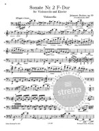 Johannes Brahms: Sonata No. 2 in F major Op. 99 (noty na violoncello, klavír)