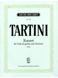 Giuseppe Tartini: Viola da Gamba-Konzert D-dur (noty na violoncello, klavír)
