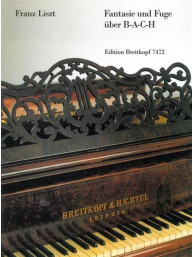 Franz Liszt: Fantasie und Fuge über B-A-C-H (noty na klavír)