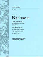 Beethoven: Zwei Romanzen G-dur op. 40 und F-dur op. 50 (noty na housle, klavír)