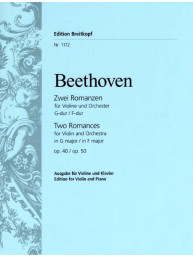 Beethoven: Zwei Romanzen G-dur op. 40 und F-dur op. 50 (noty na housle, klavír)