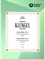 Julius Klengel: Concertino Nr. 3 a-moll op. 46 (noty na violoncello, klavír)
