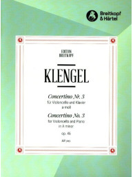 Julius Klengel: Concertino Nr. 3 a-moll op. 46 (noty na violoncello, klavír)