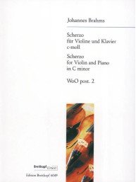 Johannes Brahms: Scherzo In C Minor WoO post. 2 (noty na housle, klavír)