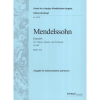 Felix Mendelssohn: Concerto in D minor MWV O 4 (noty na housle, čtyřruční klavír)