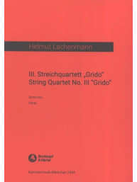 Helmut Lachenmann: Streichquartett Nr. 3 Grido (noty pro smyčcový kvartet, party)