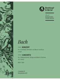 J.S. Bach: Harpsichord Concerto in C minor BWV 1060 - Part 2 (noty na cembalo)