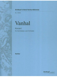 Jan Křtitel Vaňhal: Konzert für Kontrabass und Orchster (noty, partitura)
