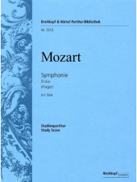W.A. Mozart: Symphonie Nr. 38 D-dur KV 504 (noty, partitura)