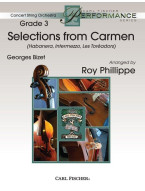 Georges Bizet: Selections From Carmen (noty pro smyčcový orchestr, party, partitura)