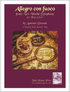 Antonín Dvořák: Allegro Con Fuoco (noty pro flétnový soubor, party, partitura)