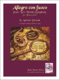 Antonín Dvořák: Allegro Con Fuoco (noty pro flétnový soubor, party, partitura)