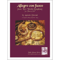 Antonín Dvořák: Allegro Con Fuoco (noty pro flétnový soubor, party, partitura)