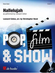 Leonard Cohen: Hallelujah (noty pro žesťový dechový orchestr, party, partitura)