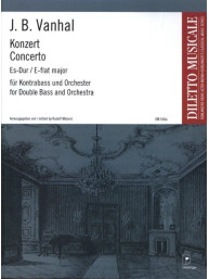 Jan Křtitel Vaňhal: Konzert Es-Dur (noty na kontrabas, klavír)