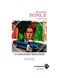 Manuel Maria Ponce: 13 Canciones Mexicanas (noty na kytaru, zpěv)