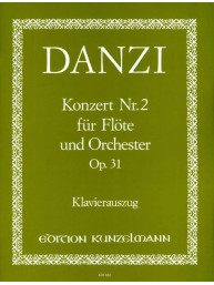 Franz Danzi: Concerto no. 2 for flute D minor op. 31 (noty na příčnou flétnu, klavír)