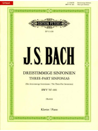 J.S. Bach: 15 Three-part Inventions/Sinfonias BWV 787-801 (noty na klavír)