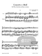 Pierre Gabriel Buffardin: Konzert für Flöte, Streicher und BC e-Moll (noty na příčnou flétnu, klavír)