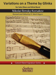 Nikolaj Rimskij-Korsakov: Variations on a Theme by Glinka (noty pro hoboj, dechový orchestr, party, partitura)