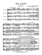 Nikolaj Rimskij-Korsakov: Song of India (noty pro flétnový kvartet, partitura)