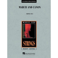 Thomas May: March and Canon (snadné noty pro smyčcový orchestr, party, partitura)