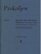 Sergej Prokofjev: Overture on Hebrew Themes Op. 34 (noty pro klarinet, klavír, smyčcové kvarteto)