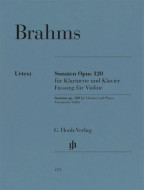 Johannes Brahms: Clarinet Sonatas op. 120 (noty na housle, klavír)