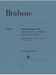 Johannes Brahms: Clarinet Sonatas op. 120 (noty na housle, klavír)