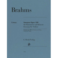 Johannes Brahms: Clarinet Sonatas op. 120 (noty na housle, klavír)