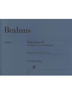 Johannes Brahms: Waltzes Op. 39 (noty, čtyřruční klavír)