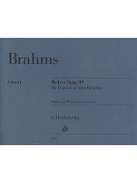 Johannes Brahms: Waltzes Op. 39 (noty, čtyřruční klavír)