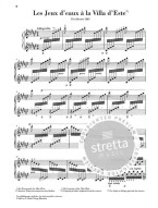Franz Liszt: Les Jeux d'eaux á la Villa d'Este (noty na klavír)