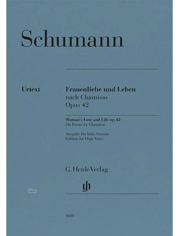 Robert Schumann: Woman's Love and Life op. 42 - High Voice (noty na klavír, zpěv)