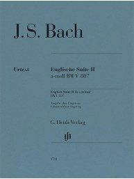 J.S. Bach: English Suite no. 2 a minor BWV 807 - Without Fingering (noty na klavír)