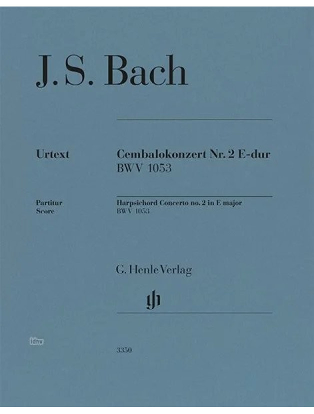 J.S. Bach: Cembalokonzert Nr. 2 E-dur BWV 1053 (noty pro klavír, smyčcový soubor, partitura)