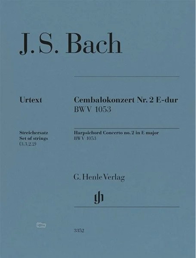 J.S. Bach: Cembalokonzert Nr. 2 E-dur BWV 1053 (noty pro klavír, smyčcový soubor, party)