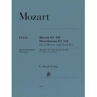 W.A. Mozart: Marsch K.445 / Divertimento K.334 (noty pro 2 lesní rohy, smyčcový soubor, dechové party)