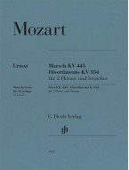 W.A. Mozart: Marsch K.445 / Divertimento K.334 (noty pro 2 lesní rohy, smyčcový soubor, smyčcové party)