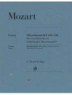 W.A. Mozart: Divertimenti KV 136-138 (noty pro smyčcový soubor, partitura) W.A. Mozart: Divertimenti KV 136-138 (noty pro smyčcový soubor, partitura)
