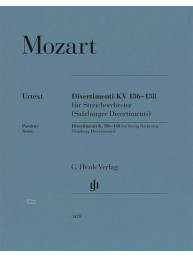 W.A. Mozart: Divertimenti KV 136-138 (noty pro smyčcový soubor, partitura)