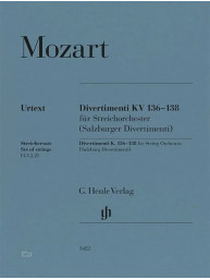 W.A. Mozart: Divertimenti KV 136-138 (noty pro smyčcový soubor, party)