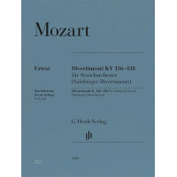 W.A. Mozart: Divertimenti KV 136-138 (noty pro smyčcový soubor, party)