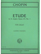 Frédéric Chopin: Etude A-flat major op. 25/1 - Cassado (noty na violoncello)
