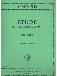 Frédéric Chopin: Etude A-flat major op. 25/1 - Cassado (noty na violoncello)