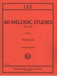 Sebastian Lee: 40 Melodic Studies op. 31/Book 1 - Rose (noty na violoncello)