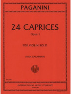 Niccolo Paganini: 24 Caprices op. 1 - Galamian (noty na housle)