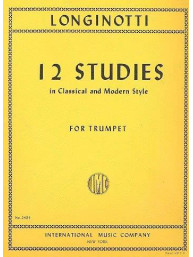 Paolo Longinotti: 12 Studies in Classical and Modern Style (noty na trubku)