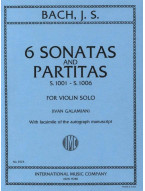 J.S. Bach: 6 Sonatas & Partitas S.1001 - S.1006 - Galamian (noty na housle)