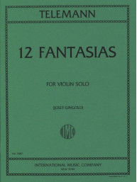 Georg Philipp Telemann: 12 Fantasias - Gingold (noty na housle)